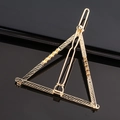 Fermaglio per capelli a triangolo dorato minimalista con elegante finitura metallica - Triangolo / Oro