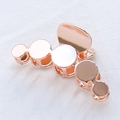 Minimalist geometric alloy hair claw clip in rose gold finish with circular design - Rose Gold
