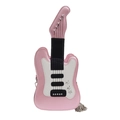 Creative pink guitar shaped crossbody bag with silver stars and metal chain strap - Standard (Metal Chain) / Pink