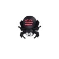 Cartoon spider cable protector in black silicone with red stripes and white eyes - Spider