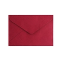 Elegante busta quadrata rosso intenso con trama lino e classica patta a triangolo - Bordeaux