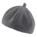 Béret chaud en laine d'agneau gris pour femme avec doublure en polaire douce pour l'hiver - 57-58 / Gris