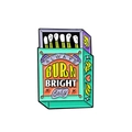 Pin esmaltado con forma de caja de cerillas y texto motivador Always Burn Bright - CC804 Caja de Cerillas (Always Burn Bright)