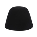 Primer plano de textura de fieltro gruesa y diseño minimalista en un sombrero de lana - M (56-58cm) / Negro Sólido