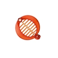 Amber round banana hair clip made of translucent resin with secure comb teeth - Amber