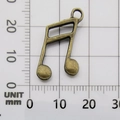 Bronze musical note alloy pendant for DIY jewelry making size 25mm x 15mm - Musical Note-2653