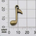 Eight note musical charm in vintage bronze alloy finish for DIY jewelry making - Eighth Note-10890