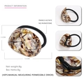 Tortoiseshell acetate hair tie with curved geometric design and 5.1cm width dimensions - Brown