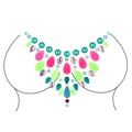 Luminous resin colorful body jewelry stickers for festive parties and chest decoration - Color Tassel Decoration Style (X0133)