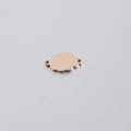 Dettaglio di un connettore a nuvola oro rosa con due anelli per creazione di gioielli - Nuvola a Doppio Foro (MP190) / Oro rosa