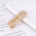Elegant champagne gold glitter acrylic rectangular hair clip for women hair styling - Glitter Champagne Square