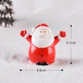 Miniature resin Santa Claus figurine in red and white with 3.1cm by 3.6cm size dimensions - Santa Claus Style 5