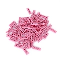 Set di mini mollette in legno rosa da 2,5 cm per decorazione foto e bricolage - Rosa