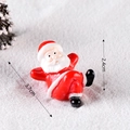Miniature resin Santa Claus figurine 3.7cm length for Christmas DIY micro landscape - Wine Red Style 10 Santa Claus