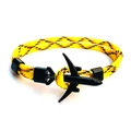 Braided paracord bracelet with black airplane clasp in yellow and black pattern cord - Yellow Black Pattern (BPL2-04)