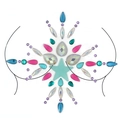 Luminous colorful resin face and body jewels stickers in mixed teardrop and star shapes - Colorful Decoration Style (X0131)
