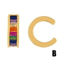 Detail von vergoldeter C-Ohrklemme mit baguette-geschliffenen Regenbogen-Zirkonia Steinen - Vergoldetes Messing/Baguette-Zirkonia / Typ B-Regenbogen Baguette Zirkon C-Clip Ohrmuscheln