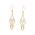 Pendientes dorados de nudo celtico estilo vintage con diseño hueco y aerodinámico único - Oro-Estilo B