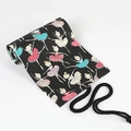 Canvas roll-up pencil case featuring a colorful ballerina print on a black background - Ballet Girl