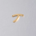 Conector de amuleto de hueso de deseo en oro pulido para fabricación de bisutería - 13*20mm / Dorado