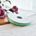 Green Christmas ribbon roll with white Merry Christmas print for festive gift wrapping - Merry Christmas (Green) / 1cm*10 Yards/Roll