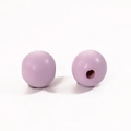 Runde 16mm lila lackierte Holzperlen mit Bohrung für DIY Schmuckherstellung - Hellviolett