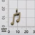 Antique bronze musical note alloy charm pendant for jewelry making, 18mm height - Musical Note-10894