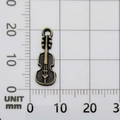 Antique bronze violin music pendant charm for DIY jewelry making on metric grid - Violin-10893