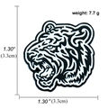 Schwarz-weiße Emaille-Tigerkopf-Anstecknadel, 1,30 Zoll kreative Tierbrosche für Herren - Tigerkopf (A00370)
