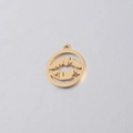 Colgante de labios dorados en acero inoxidable con diseño hueco para joyería DIY - Dorado