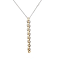 Collana minimalista in acciaio inossidabile con cerchi intrecciati bicolore oro e argento - Bicolore (Oro e Argento)