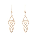 Vintage Celtic knot drop earrings in elegant rose gold finish with hook design - Rose Gold-B Style