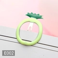 Cute pineapple shaped metal hair clip with yellow and green enamel finish on white paper - Yellow Pineapple