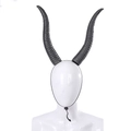 Verstellbarer langer schwarzer Teufelshorn-Kopfschmuck mit Spiralstruktur für Cosplay - Einheitsgröße / Schwarze Widderhörner (Schaumstoff) / Schwarz