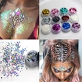 Joyas faciales de festival y juego de purpurina, pegatinas acrílicas de diamantes para fiesta. - Rosa decorativo