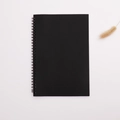 Taccuino a spirale nero minimalista con robusta rilegatura metallica a doppio filo - Nero / B5 (17*25cm)