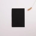 Taccuino a spirale nero minimalista con trama opaca e rilegatura in metallo a doppio filo - Nero / A5 (14*21cm)