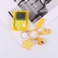 Portachiavi mini console giochi Tetris creativo in giallo per ciondoli borse - Giallo