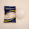 Pack of 10-inch white matte latex balloons for wedding and party decor with helium quality - White