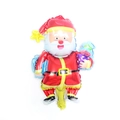 Santa Claus foil balloon for Christmas decoration featuring red outfit and gift bag - 16 Inch Mini Santa with Gift