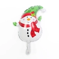 Cute snowman shaped foil balloon with red scarf and green hat for Christmas party decor - 16 Inch Mini Jumping Snowman