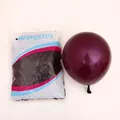 Deep purple metallic 10-inch latex balloon with matte finish and packaging bag - Pearlescent Grape Red
