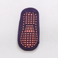 Purple non-slip baby grip socks with orange rubber treads for toddler safety - 1-4 Years / Dark Purple