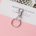 Light gray swivel lobster clasp with key ring for DIY bag charms and accessories - Gray
