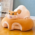 Cute orange squirrel baby support sofa seat made of soft plush material for infant sitting - Squirrel