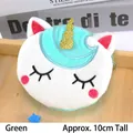 Mini plush unicorn coin purse in white and green with golden sequin horn and keychain - Approx. 10cm / Green