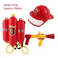 Kids firefighter water toy set with 2500ml backpack tank and adjustable helmet - 2-Piece Firefighter Set (Backpack + Helmet)