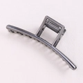 Minimalist geometric metal hair claw clip in gunmetal black finish for women - Large Gun Black