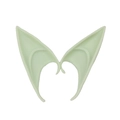 Light green latex elf ears for Halloween cosplay party props on white background - Light Green - OPP Bag - Long Style