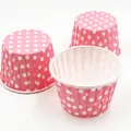Pirottini per cupcake rosa a pois bianchi per cuocere muffin in set da 50 pezzi - Pois Rosa 50 Pz